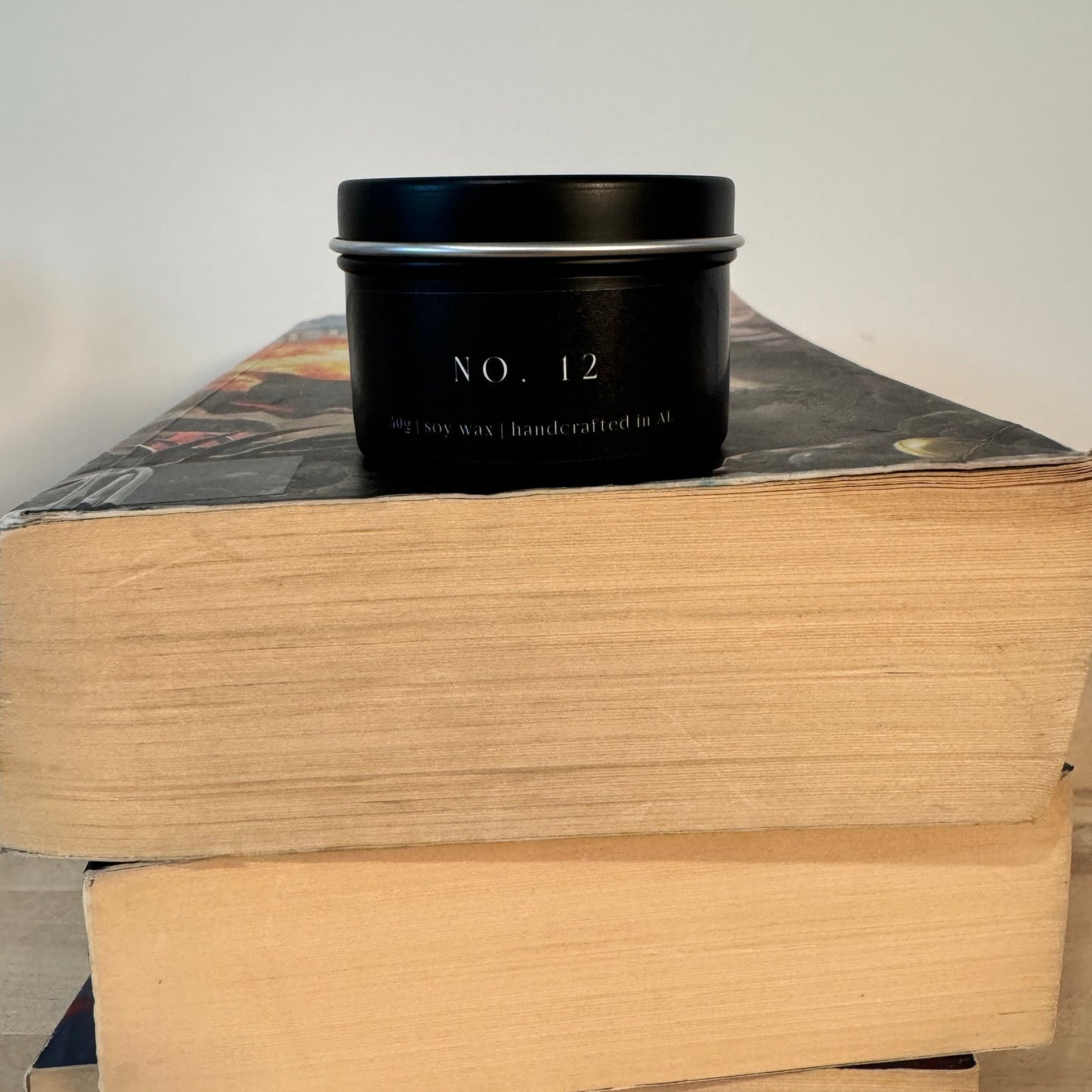 “No. 12” small tin candle — a magical gift, perfect for Harry Potter fans and book lovers.