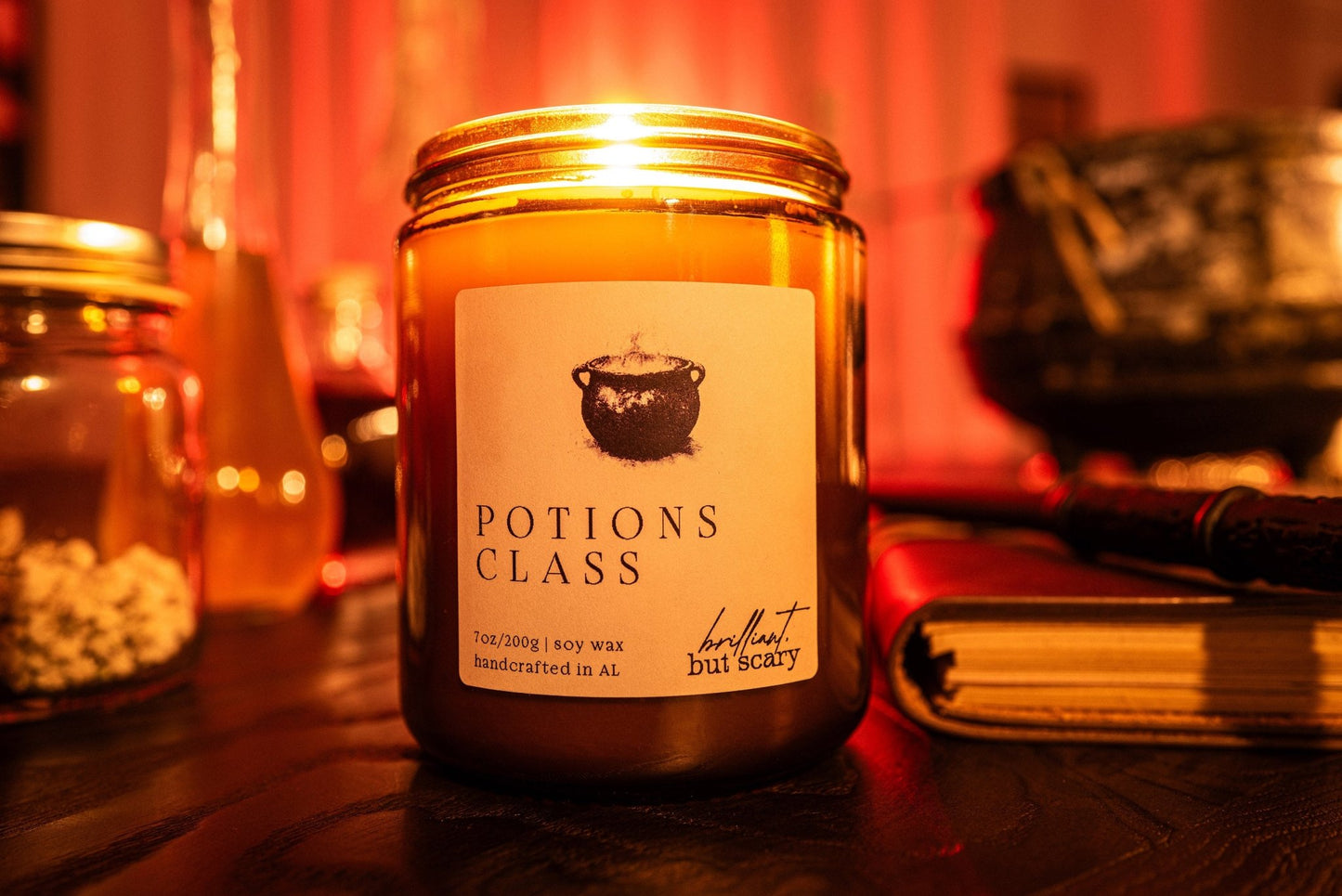 “Potions Class” candle — a magical soy wax gift inspired by the wizarding world, for book lovers and Harry Potter fans.