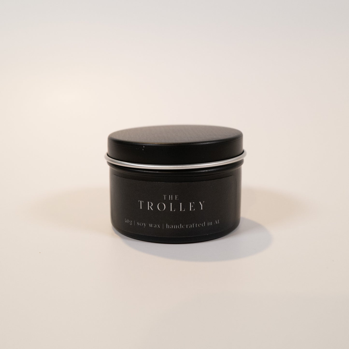 “The Trolley” small tin candle — gift for Harry Potter fans and book lovers, inspired by the wizarding world.