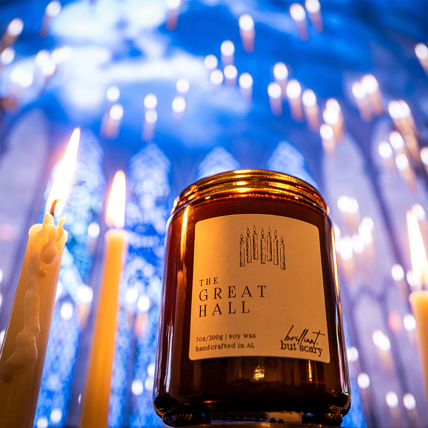 cMagical candles featuring original art and custom packaging — the perfect gift for Potterheads and book lovers.