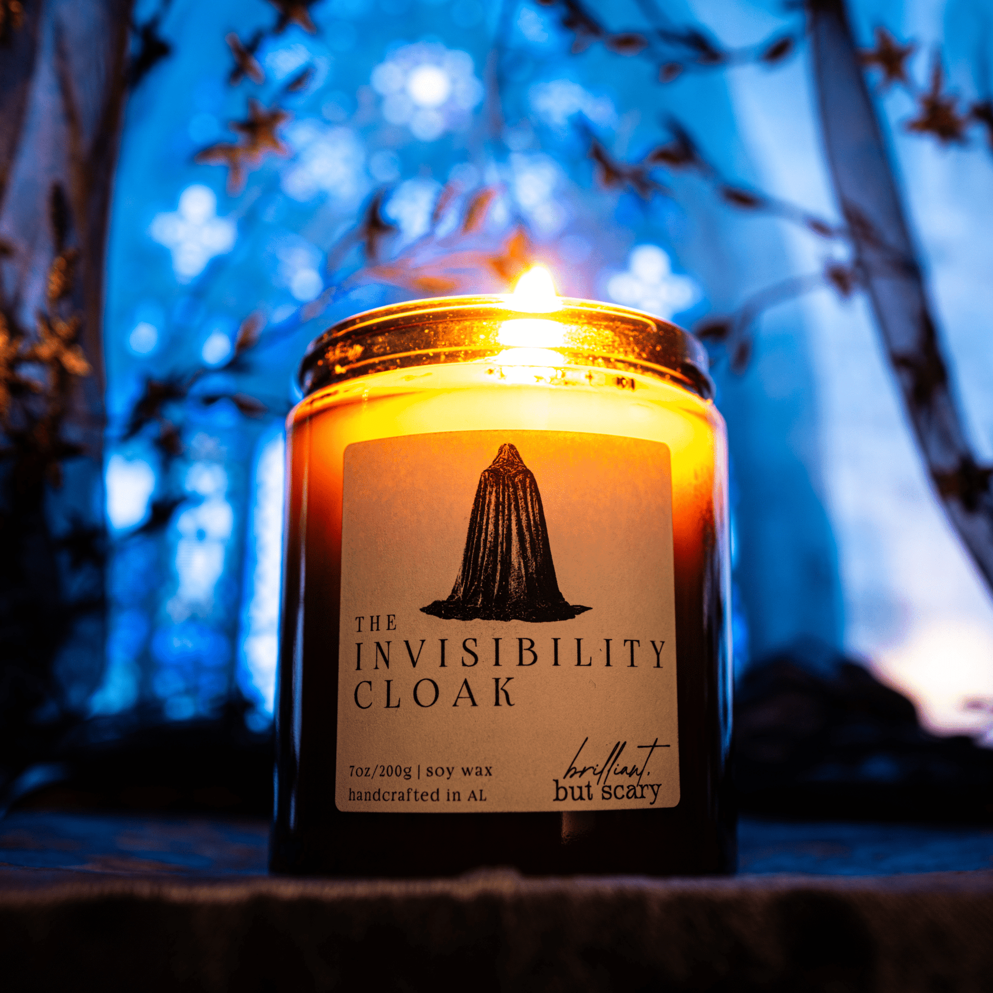 “The Invisibility Cloak” candle — a magical gift for book lovers and Harry Potter fans, inspired by the wizarding world.